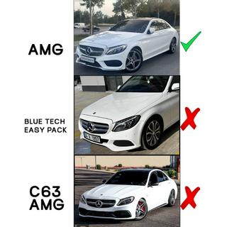 Lip spojler predného nárazníka DPT V1 (2014-2018, iba pre AMG-Line, lesklá čierna) Mercedes C-сlass W205 2014–2021 fotografia 3