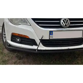 Univerzálny predný lip spojler DPT V-2 (ABS, čierny lesklý) fotografia 3
