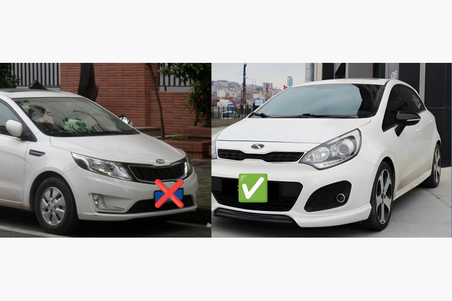 Kia Rio 2012–2017 BMW-Style kryty zrkadiel (so smerovkou, 2 ks) Fotografia 2