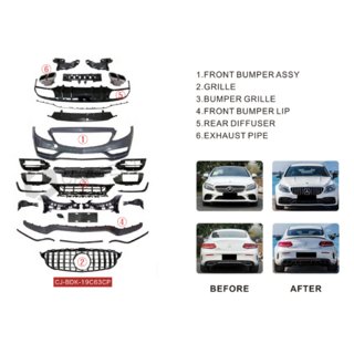 Bodykit s difúzorom pre Coupe (AMG C63-designs 2018-2021) Mercedes C-сlass W205 2014–2021 fotografia 2