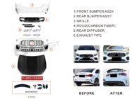 Mercedes A-class W177 2018– AMG A45 body kit (type-B) fotografia 2