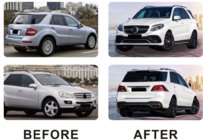 Mercedes ML W164 2005–2011 Faceliftový kit pre W166 GLE63 AMG fotografia 3
