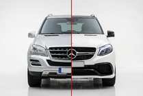 Mercedes ML W164 2005–2011 Faceliftový kit pre W166 GLE63 AMG fotografia 1