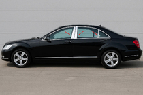 Mercedes S-class W221 2005–2013 Nerezové kryty stĺpikov dverí (6 ks) fotografia 1