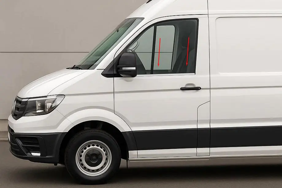 Volkswagen Crafter 2016– Ozdobné lišty okien (2 ks, nerez) Image