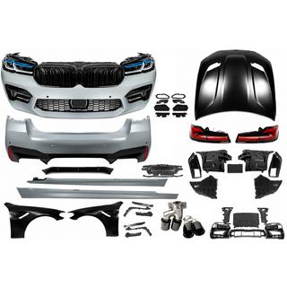 Restylingový kit s kapotou a blatníkmi (na prestavbu na M5 Competition 2021) BMW 5. rad G30/G31 2017–2023 fotografia 2