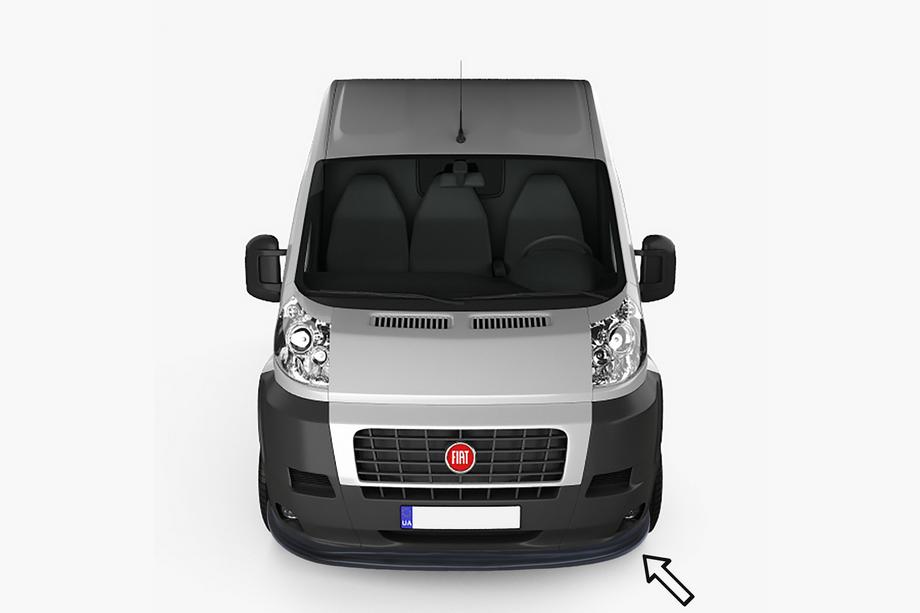 Fiat Ducato 2006–2025 Predný lip spojler ESA (2006-2013, čierny) Image