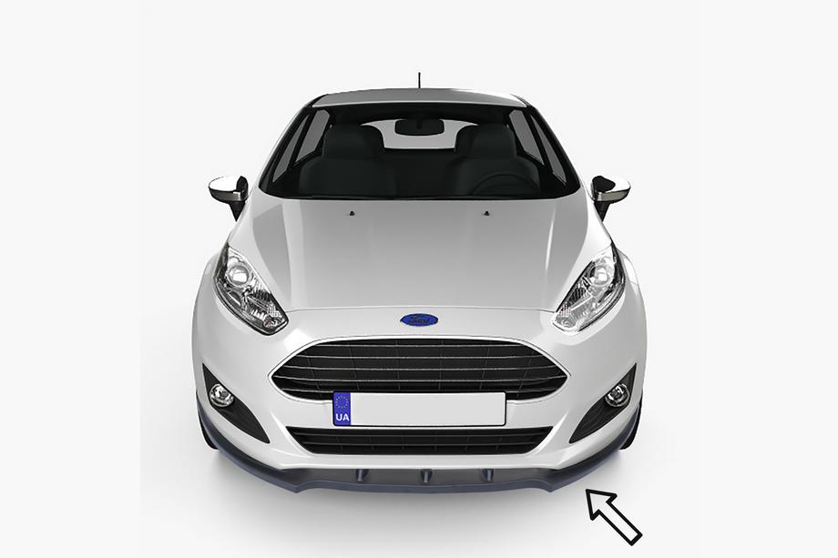 Ford Fiesta 2017– ESA predný lip spojler (čierny) Image