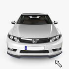 Honda Civic Sedan X 2016–2021 ESA predný lip spojler (čierny) fotografia 1