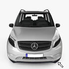 Mercedes Vito/V-trieda W447 2014– ESA predný lip spojler (čierny) fotografia 1