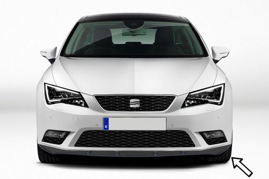 Seat Leon 2013–2020 ESA predný lip spojler (čierny) Image