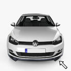 Volkswagen Golf 7/E-Golf 2012–2020 ESA predný lip spojler (čierny) fotografia 1
