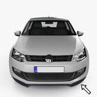 Volkswagen Polo 2010–2017 ESA predný lip spojler (čierny) fotografia 1