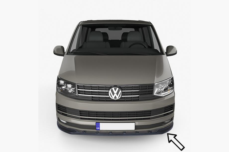 Volkswagen T6 2015–2024 Predná lip lišta ESA (Transporter, čierna) Image