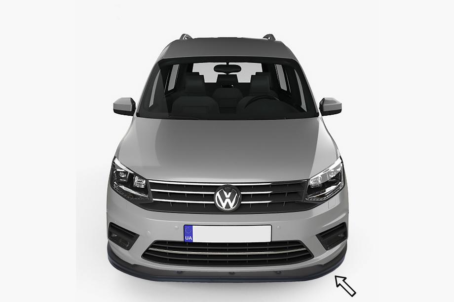 Volkswagen Jetta 2011–2018 ESA predný lip spojler (čierny) Image