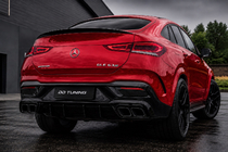 Mercedes GLE Coupé C167 2019– Zadný difúzor s koncovkami výfuku, čierny (dizajn GLE63) fotografia 2