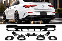 Mercedes CLA C118 2019– Zadný difúzor s koncovkami výfuku (dizajn CLA35) fotografia 1
