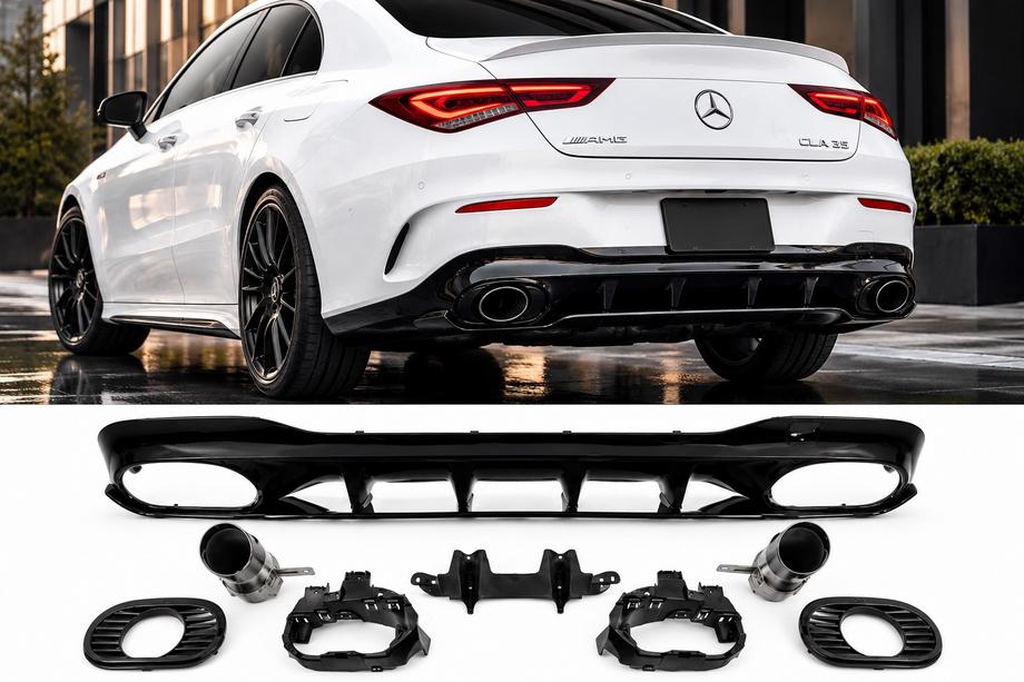 Mercedes CLA C118 2019– Zadný difúzor s koncovkami výfuku (dizajn CLA35) Image