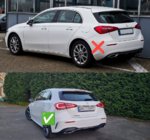 Mercedes A-class W177 2018– Zadný difúzor s koncovkami výfuku (Dizajn A35 HB) fotografia 3