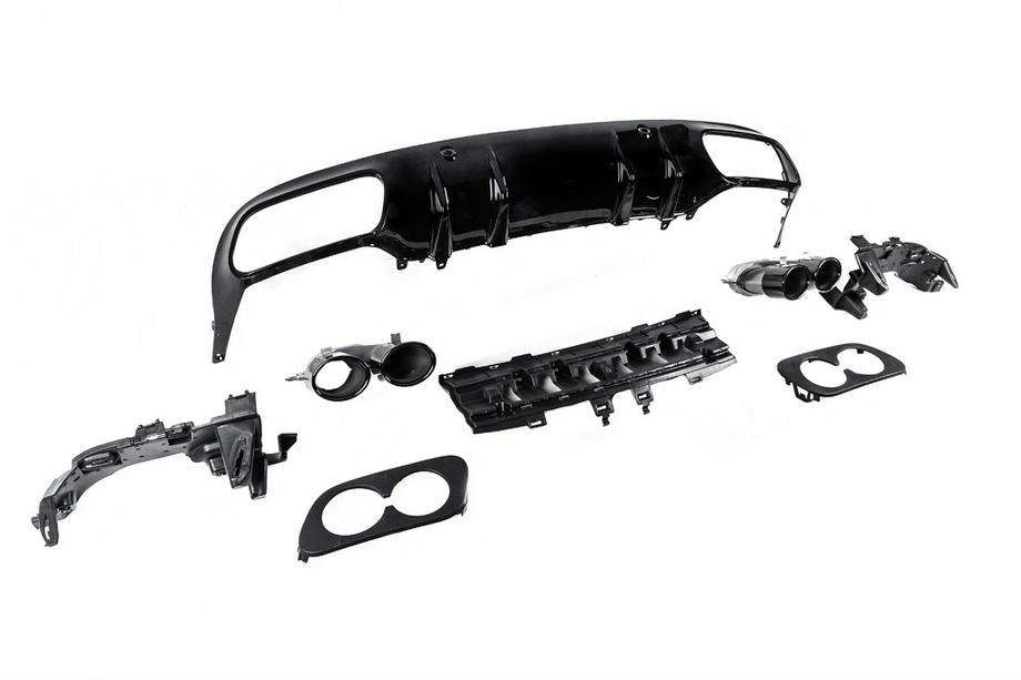 Mercedes C-class W205 2014–2021 Zadný difúzor s koncovkami výfuku (pre kupé AMG43 dizajn) Fotografia 5