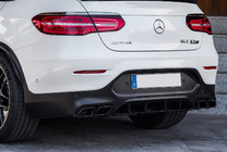Mercedes GLC Coupé C253 2016–2023 Zadný difúzor s koncovkami Black (AMG63 dizajn) fotografia 2