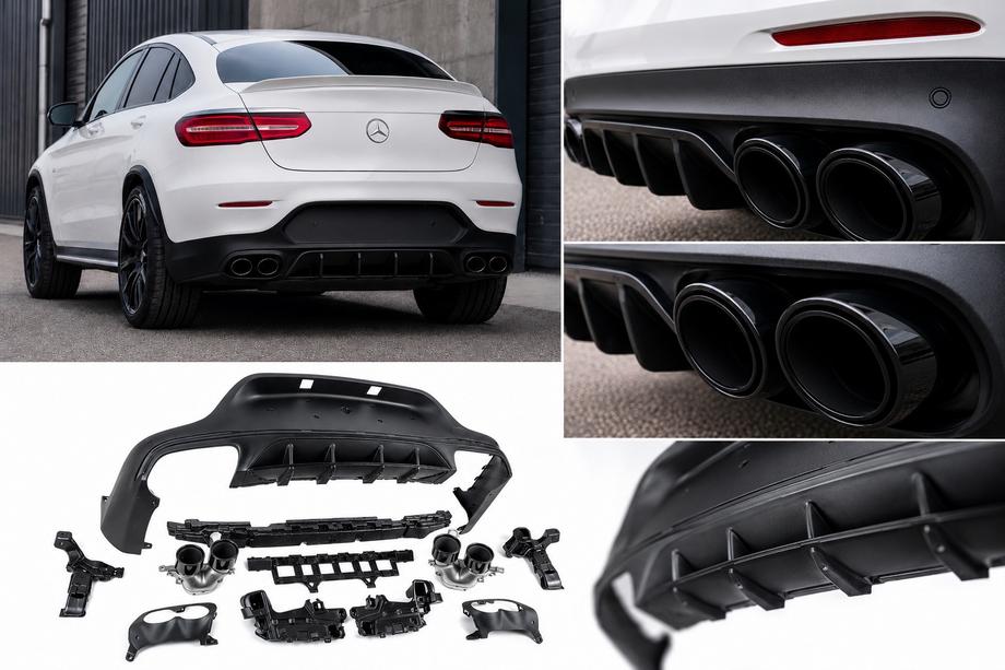 Mercedes GLC Coupé C253 2016–2023 Zadný difúzor s koncovkami výfuku (dizajn AMG43) Image