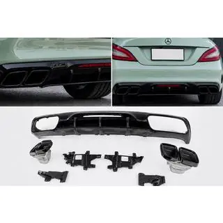 Zadný difúzor s koncovkami výfuku Black (2015-2018, dizajn GT63) fotografia 1