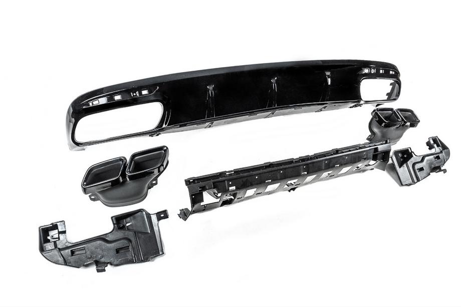 Mercedes S-class C217 Coupé 2014–2020 Zadný difúzor s koncovkami výfuku Black (2018-2020) Fotografia 7