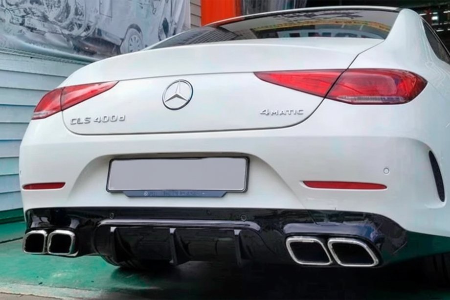 Mercedes CLS C257 2018– Zadný difúzor s koncovkami výfuku (Dizajn GT63) Image