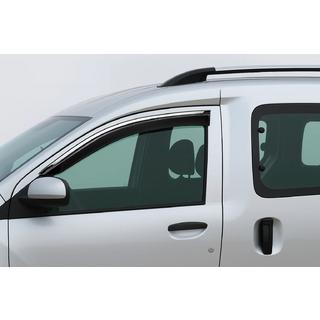 Okenné veterné deflektory s chrómovou lištou Niken Luxury (2 ks) Dacia Dokker 2013–2022 fotografia 1