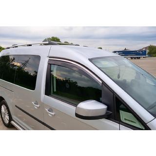 Okenné veterné deflektory s chrómovou lištou Niken Luxury (2 ks) Volkswagen Caddy 2004–2010 fotografia 1