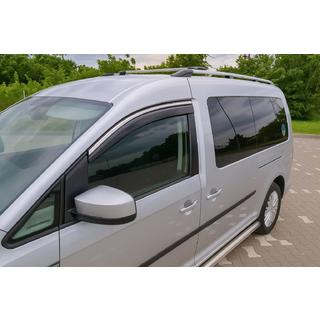 Okenné veterné deflektory s chrómovou lištou Niken Luxury (2 ks) Volkswagen Caddy 2004–2010 fotografia 3