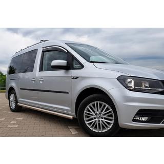 Okenné veterné deflektory s chrómovou lištou Niken Luxury (2 ks) fotografia 1