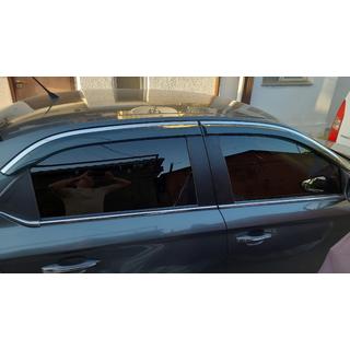 Okenné deflektory s chrómovou lištou Niken Luxury (4 ks) fotografia 3