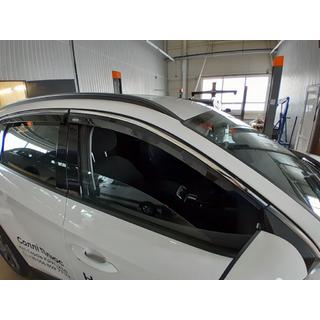 Okenné deflektory s chrómovou lištou Niken Luxury (4 ks) Hyundai Tucson NX4 2021– fotografia 1