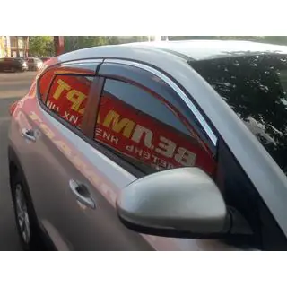 Okenné deflektory s chrómovou lištou Niken Luxury (4 ks) fotografia 1