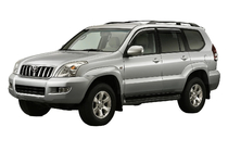 Toyota Land Cruiser Prado 120 2002–2009 Okenné deflektory s chrómovou lištou Niken Luxury (4 ks) fotografia 1