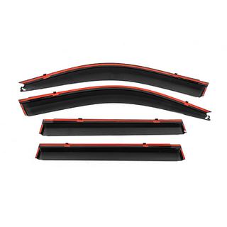 Okenné deflektory s chrómovou lištou Niken Luxury (4 ks) Toyota Land Cruiser Prado 120 2002–2009 fotografia 4