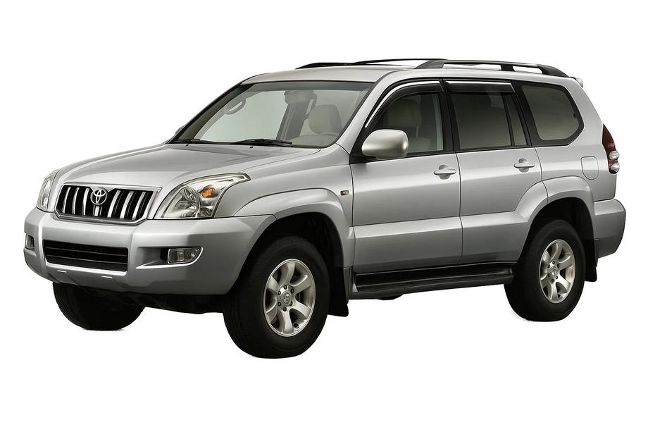 Toyota Land Cruiser Prado 120 2002–2009 Okenné deflektory s chrómovou lištou Niken Luxury (4 ks) Image
