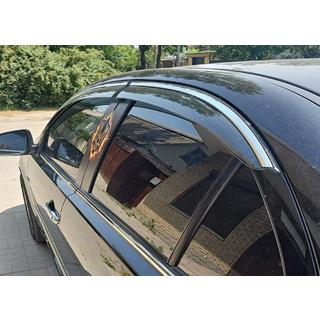 Okenné deflektory s chrómovou lištou Niken Luxury (4 ks) fotografia 3