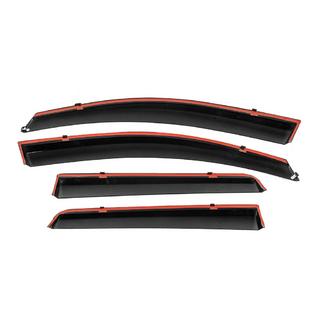 Okenné deflektory s chrómovou lištou Niken Luxury (4 ks) Nissan Qashqai 2007–2010 fotografia 3