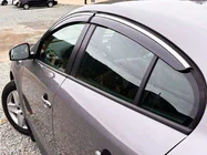 Renault Fluence 2009–2016 Okenné deflektory s chrómovou lištou Niken Luxury (4 ks) fotografia 5