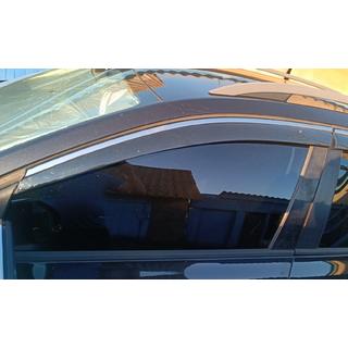 Okenné deflektory s chrómovou lištou Niken Luxury (SW, 4 ks) Skoda Octavia III A7 2013–2019 fotografia 4