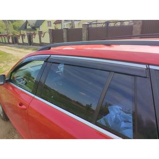 Okenné deflektory s chrómovou lištou Niken Luxury (SW, 4 ks) Skoda Octavia III A7 2013–2019 fotografia 2