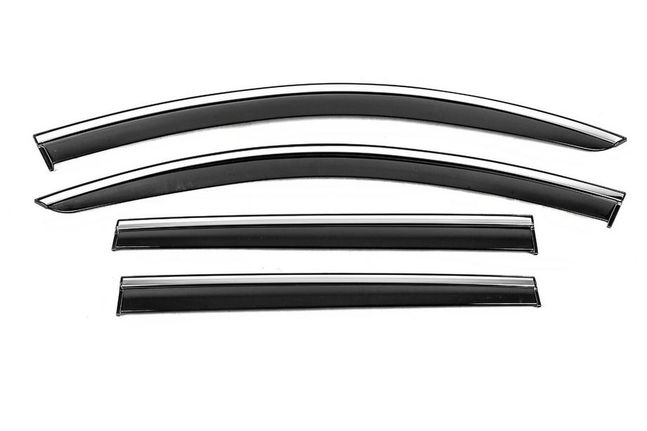 Volkswagen Passat B7 2012–2015 Okenné deflektory s chrómovou lištou Niken Luxury (SW, 4 ks) Image