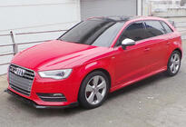Audi A3 2012–2020 Predný lip spojler/nástavec nárazníka DPT V-3 (Sedan/HB, lesklá čierna) fotografia 5