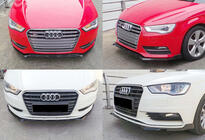 Audi A3 2012–2020 Predný lip spojler/nástavec nárazníka DPT V-3 (Sedan/HB, lesklá čierna) fotografia 1