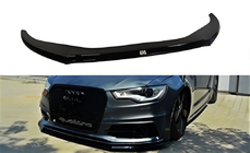 Audi A5 2007–2015 Predný lip spojler DPT (pre S-Line, 2011-2015, čierna vysoký lesk) fotografia 4