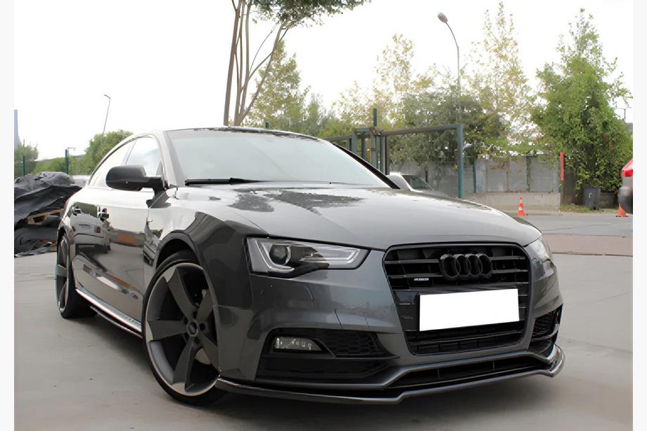 Audi A5 2007–2015 Predný lip spojler DPT (pre S-Line, 2011-2015, čierna vysoký lesk) Image