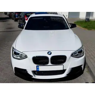 Predný lip spojler DPT V-1 (pre M Performance, lesklá čierna, 2 ks) BMW 1. séria F20/F21 2011–2019 fotografia 1
